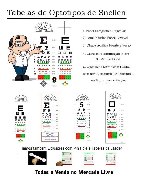 Tabela De Snellen Tamanho Real
