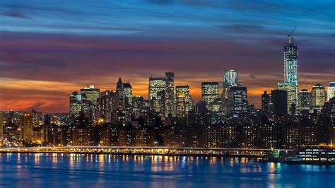 Manhattan Skyline New York Panorama Wallpapers Hd