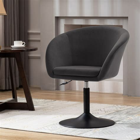 Duhome Elegant Lifestyle Accent Chair Swivel Bedroom Chair Dark Grey