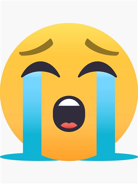 Joypixels™ Loudly Crying Face Emoji Sticker By Joypixels Redbubble
