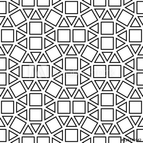 Vector Hipster Abstract Geometry Pattern Square Black And