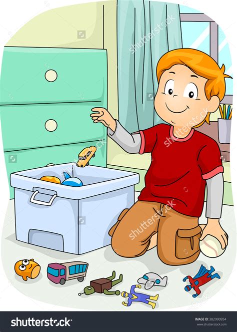 Free Clipart Boy Picking Up Toys