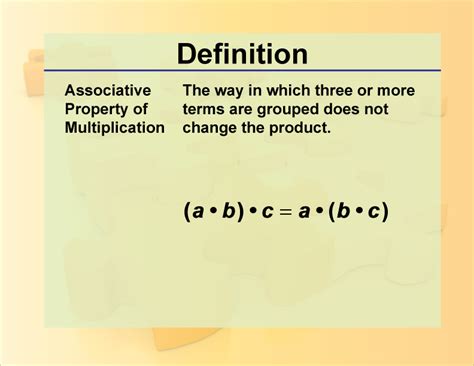 Definition Math Properties Associative Property Of Multiplication