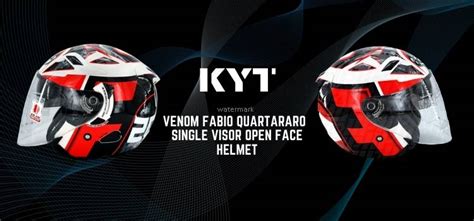 Races, teams and much more. KYT Venom FABIO QUARTARARO Double Visor Open Face Helmet (062)