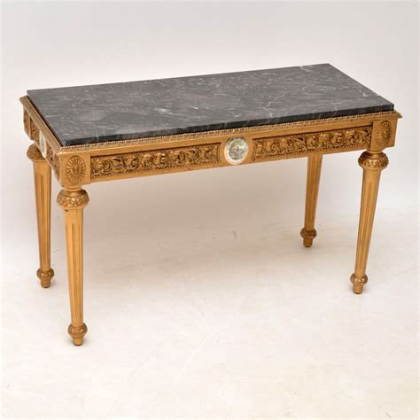 French antique iron architectural fragment and glass coffee table. Antique French Marble Top Gilt Coffee Table - Marylebone ...