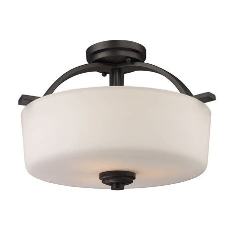 You can think of a semi mount as. Lowes - Z-Lite 220SF 3-Light Arlington Semi Flush Mount ...