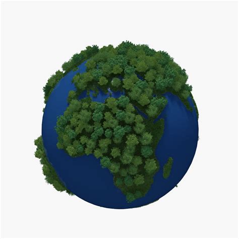 Green Planet Earth 02 3d Model Cgtrader