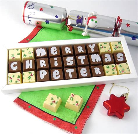 Personalised Christmas Chocolates For Everyone By Chocolate By Cocoapod