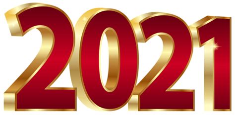 Please give attribution if you use this image in your website. 2021 Gold and Red PNG Clipart Image | Gallery Yopriceville ...