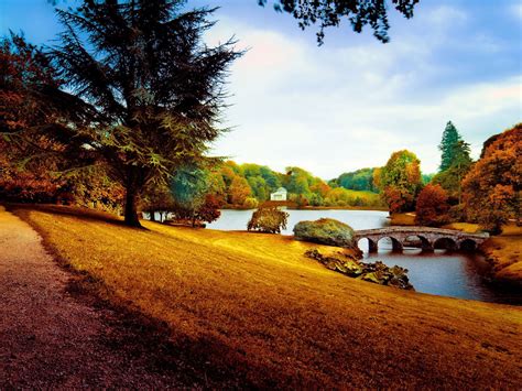 Stourhead In The Autumn Nature High Quality Hd Wallpaper Preview