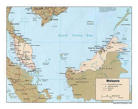 Large Detailed Political Map Of Malaysia With Roads Railroads And