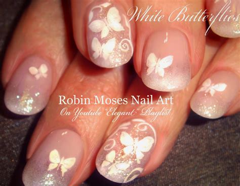 White is one of the hottest colors for nail lacquer in 2021, and for a good reason. Robin Moses Nail Art: Butterfly Nails! "butterfly design ...