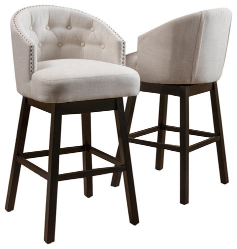 Wholesale savings · auto reorder discounts · #1 restaurant supplier Westman Fabric Upholstered Swivel Seat Bar Stools, Set of ...