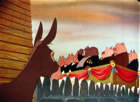 The rebellion does not she took a place near the front and began flirting her white mane, hoping to draw attention to the red. Benjamin Watches the Pig Delegation, scene from the 1954 animated film of 'Animal Farm' adapted ...