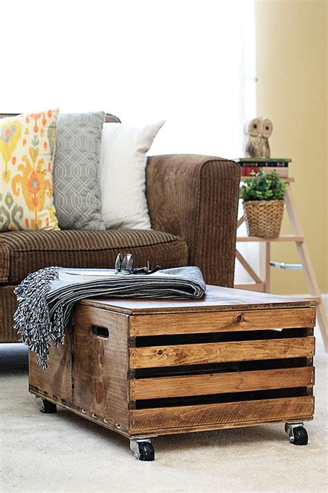 Wooden Crates Become a DIY Storage Ottoman Not ideal, especially for a family who.