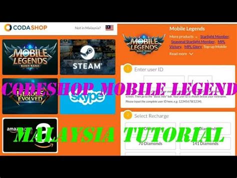 How to buy mobile legend diamond using codashop ( mobile legend myanmar ) the top up website which is www.codashop.com. Beli Diamond di Codashop Mobile Legend(Malaysia Tutorial ...