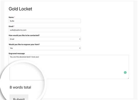 How To Display A Total Word Count Under Your Form Field