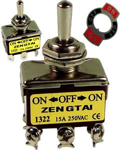 Spring return from position 1 to position 2. 12Volt-Travel 3PTC-6STBT 3 Position 6 Blade Toggle Switch ...