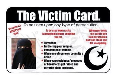 Dec 15, 2020 · let's look at 14 signs that someone is playing the victim card and what they need to do instead. victim-card-sharia-cair-islam copy - Cultural Action Party of Canada