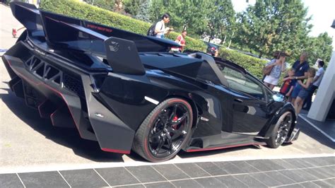 Lamborghini Veneno Roadster In Black Walk Around And Interior Youtube