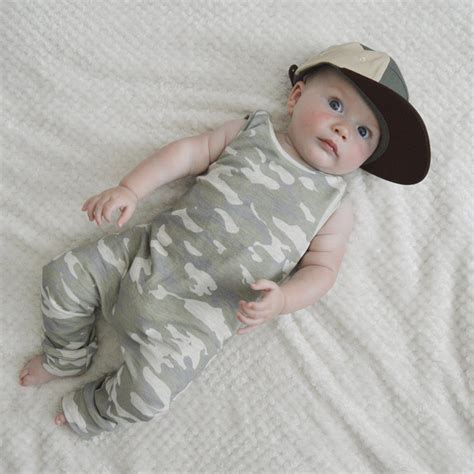 Camo Snapless Romper Baby Boy Outfits Boy Outfits Boys Girl Fashion