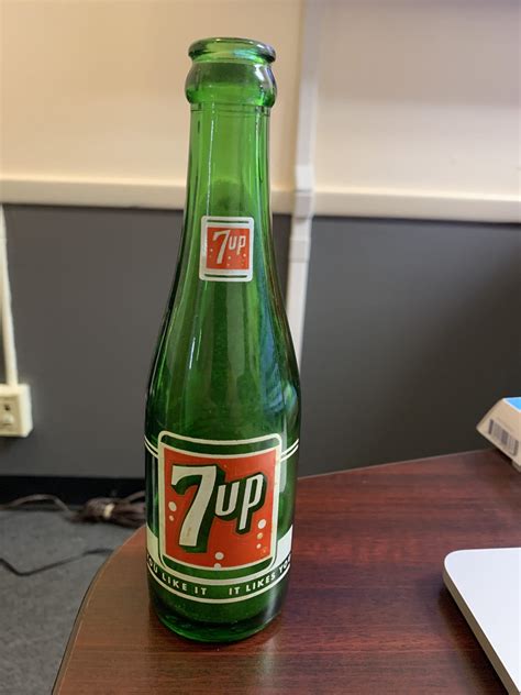 Vintage 7up 7 Oz Green Bottle Esale