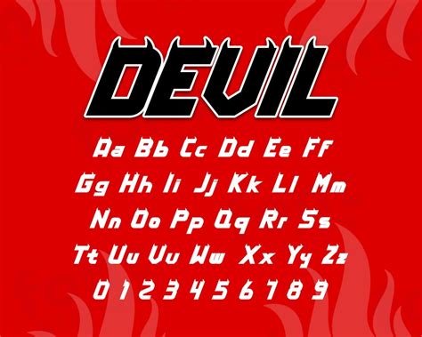 Devil Font Devil Svg Cricut Silhouette Font Hell Imp Letters Horror