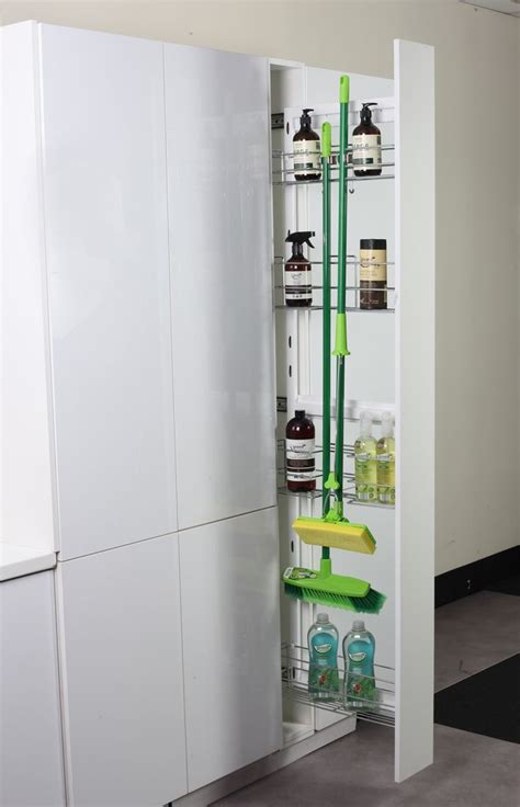 Maybe you would like to learn more about one of these? Clever broom storage in a narrow cabinet #kitchenstorage ...