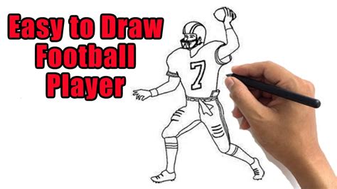 How To Draw An American Football Player Drawing Easy Nfl Player Sketch