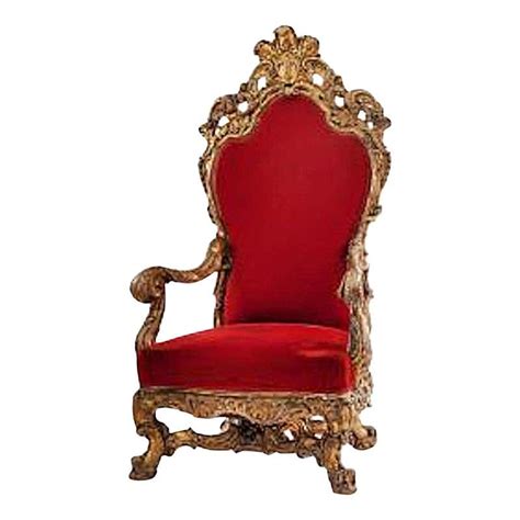 French Regence Red Velvet Throne Chair For Sale At 1stdibs Red Velvet