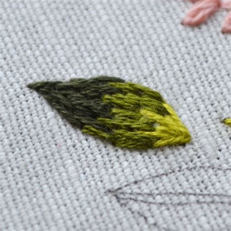 How To Embroider Leaves 9 Stitches For Leaf Embroidery Floral