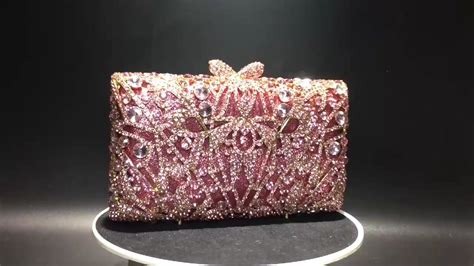 Pink Abstract Dreams Luxury Crystal Clutches Bridal Evening Bags