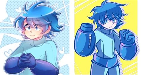 Mega Man With Matching Blue Hair 💙 Mens Hairstyles Trendy Hairstyles