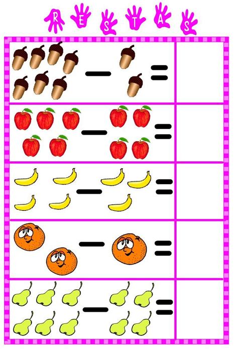 Fichas De Restas Para Aprender Y Repasar En Primaria