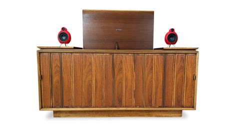 Walnut Stereo Cabinet By Zenith Decade Five Furniture Co