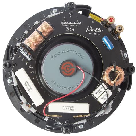 The angled speaker is optimized for home theater use and is designed specifically to perform in rooms of unusual shape or size. SpeakerCraft Profile Aim7 Three Aim Series In-Ceiling Speakers