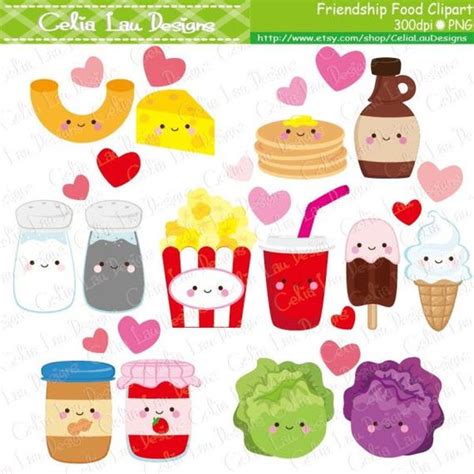 Friendship Food Cartoon 2 Best Friend Cute Clip Art Cute