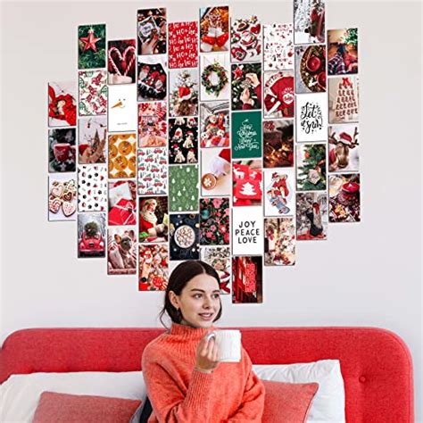 Koll Decor Aesthetic Christmas Collage Wall Kit 50 Set 4x6
