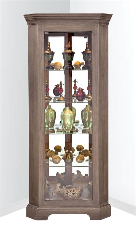 Corner Curio Cabinet In Rustic Oak Philip Reinisch Furniture Home