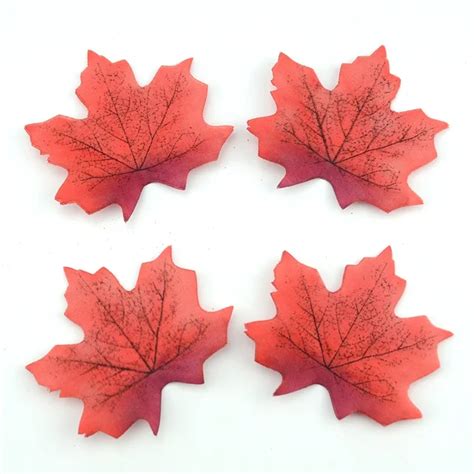 100pcs Artificial Silk Maple Leaves For Home Wedding Party Decoration