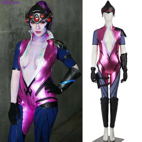 Game Widowmaker Costume Sexy Amelie Lacroix Cosplay Catsuit Clothing Design Halloween Anime For