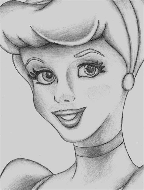 Cinderella Easy Simple Princess Drawing Dengan Santai