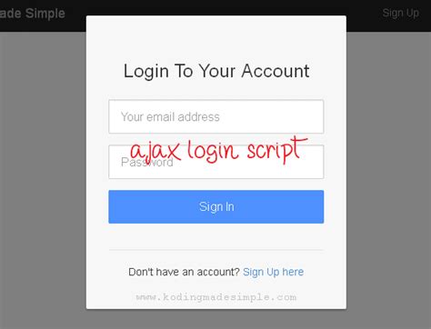 Make Login Form By Using Bootstrap Modal With Php Ajax Images