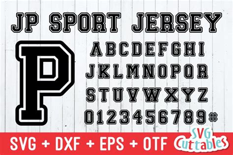 Jp Sport Jersey Athletic Font Collegiate Font 374078 Cut Files
