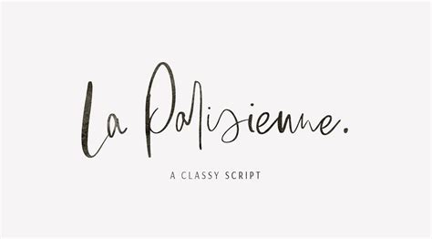 It has a moderate bounce and intentional irregularity to what might other wise seem like a extra formal script font. La Parisienne: Classy Script font by Sinikka Li