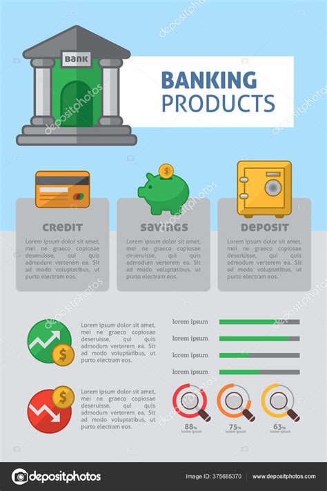 Infographic Banking Products Stock Vector By Captainvector 375685370