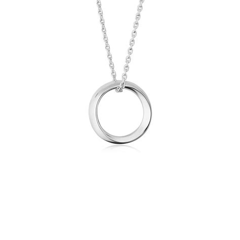 Long Abstract Circular Pendant In Sterling Silver Blue Nile Jp