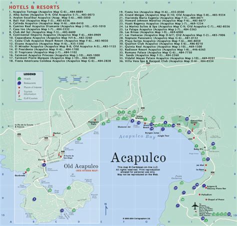 Acapulco Map Mexico On Line