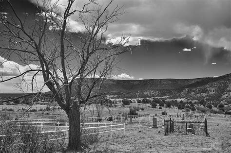 Dawson New Mexico Ghost Town Cemetery In Black And White — Jason Collin