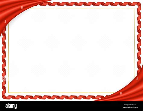 Border Made With Hong Kong National Colors Template Elements For Your